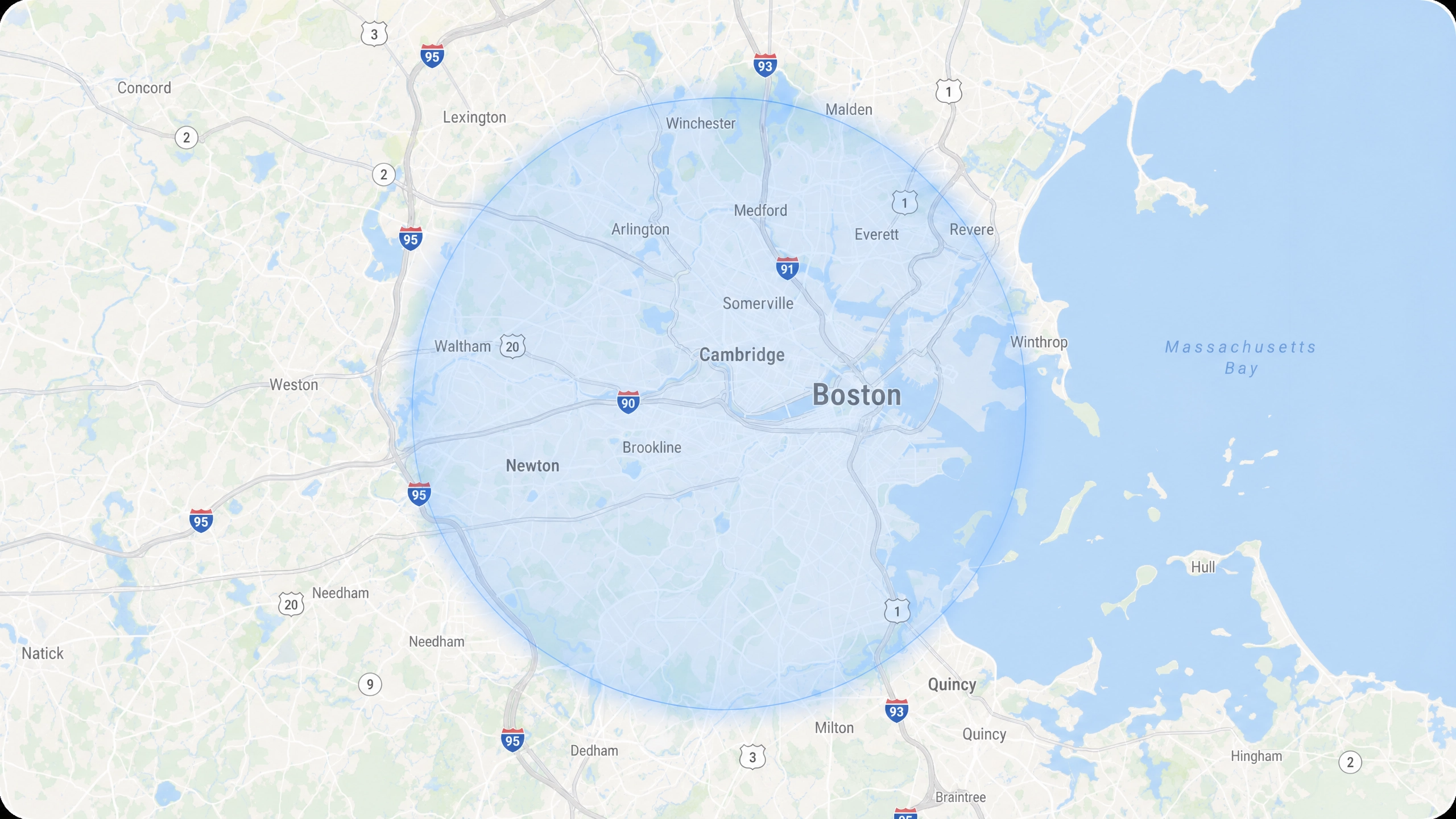 Service area: all of Massachusetts